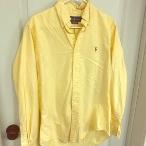 Men’s yellow Ralph Lauren button down